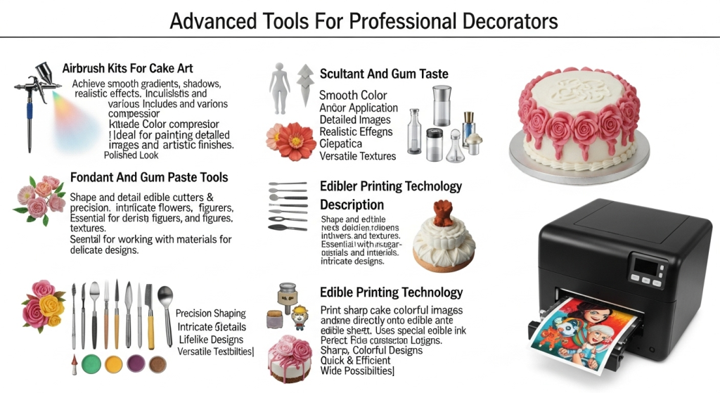 Advanced cake decorating tools help professionals create stunning designs
