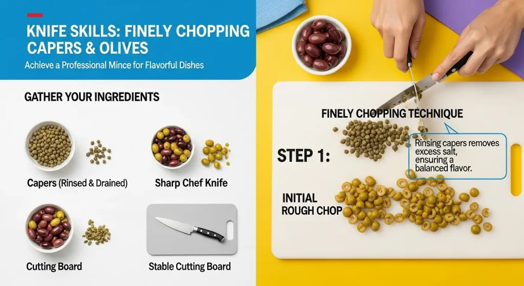 Knife Skills How To Chop Capers And Olives