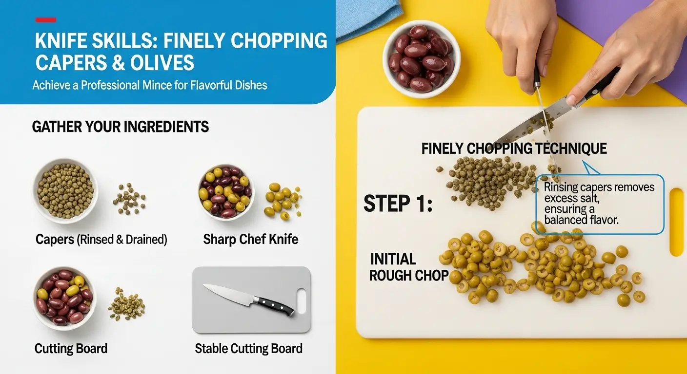 Knife Skills How To Chop Capers And Olives