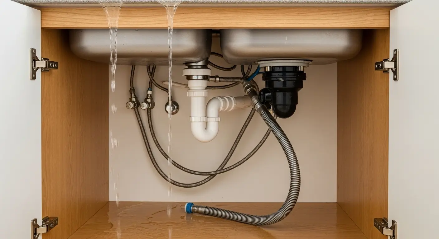 Leak under Kitchen Sink When Water is Turned on