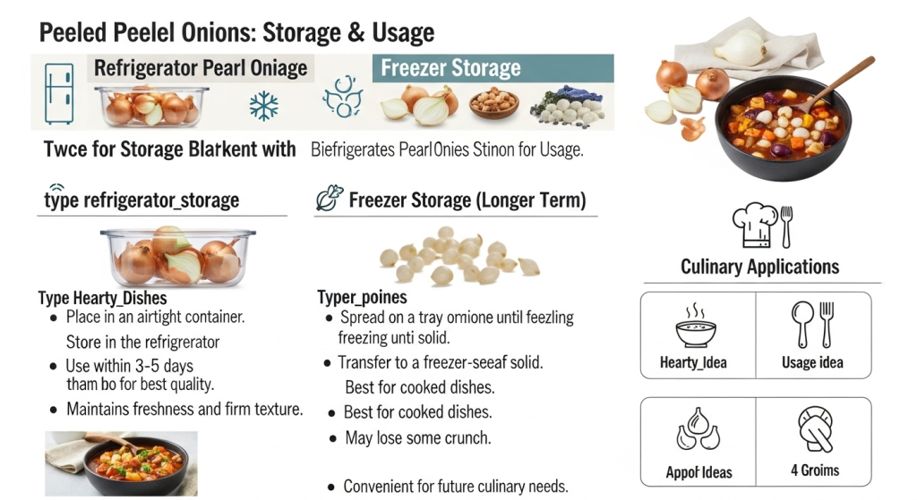 Storage And Usage
After peeling pearl onions, proper storage and thoughtful usage maintain their freshness and flavor. Storing them correctly prevents spoilage and keeps their texture firm. Using them wisely in recipes brings out their natural sweetness and enhances dishes.
Storing Peeled Onions
Place peeled pearl onions in an airtight container. Store the container in the refrigerator. Use them within 3 to 5 days for best quality. For longer storage, freeze the onions. Spread them on a tray and freeze until solid, then transfer to a freezer bag. Frozen onions work well in cooked dishes but lose some crunch.
Culinary Applications
Peeled pearl onions are versatile in cooking. They add sweetness to stews, soups, and casseroles. Roast or sauté them for a tender, caramelized flavor. Use them whole in sauces or pickled for a tangy snack. Their small size makes them perfect for elegant garnishes or side dishes.
