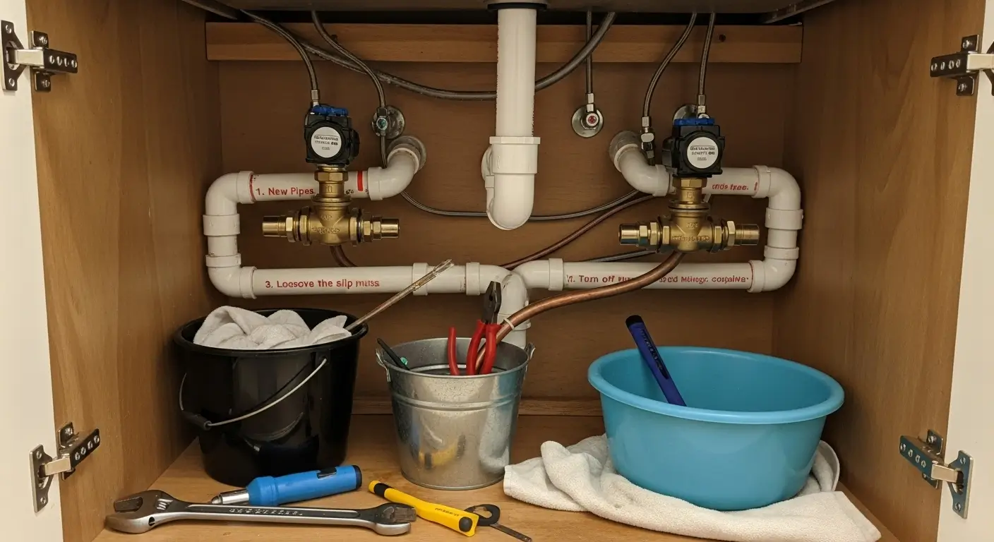 Replace Pipes under Kitchen Sink