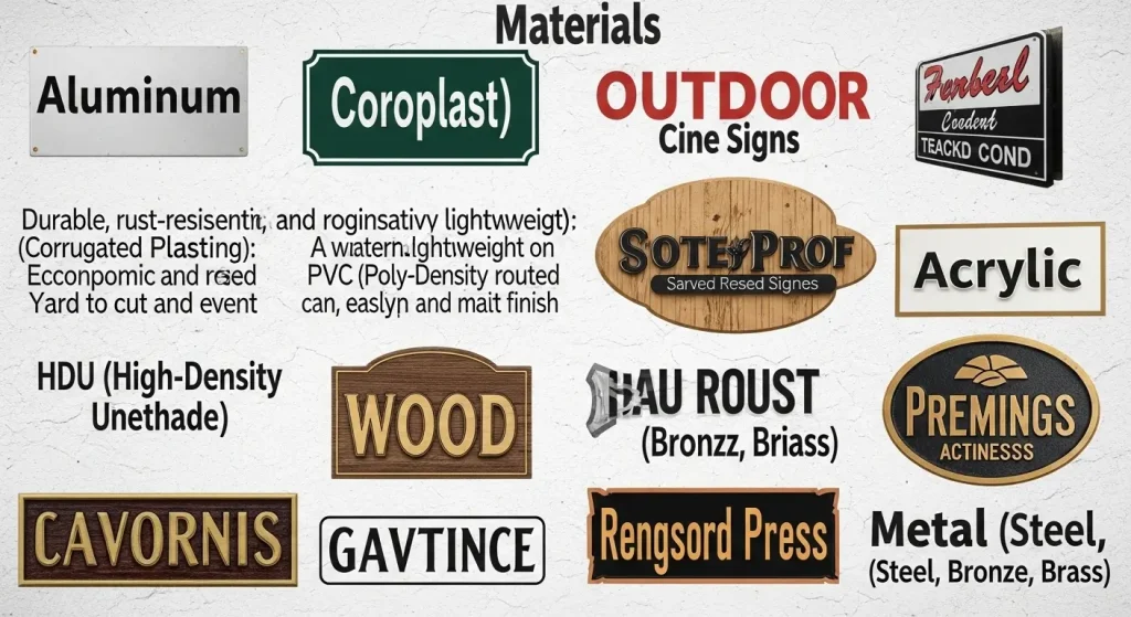 Signage Best Material Outdoor Signs