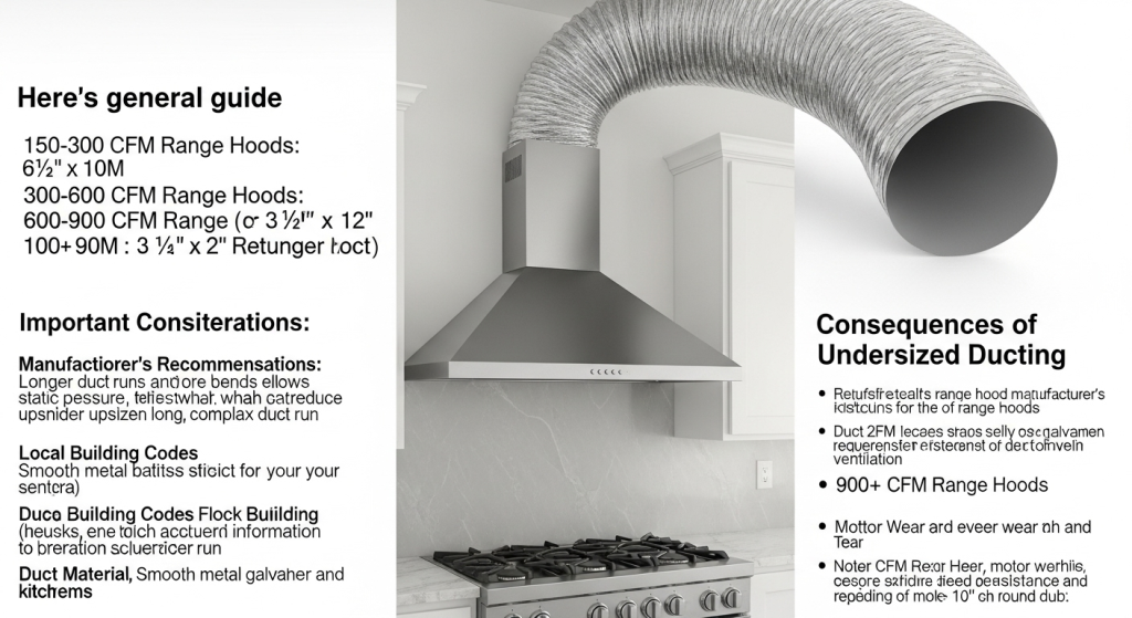 What Size Duct for Range Hood