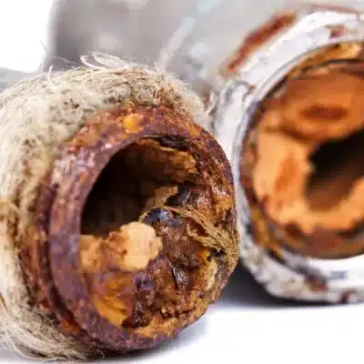 corroded galvanized trap