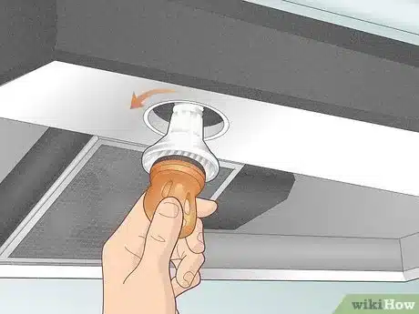 how to change range hood light bulb