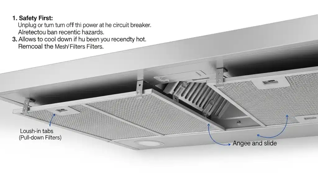 how to remove stove hood