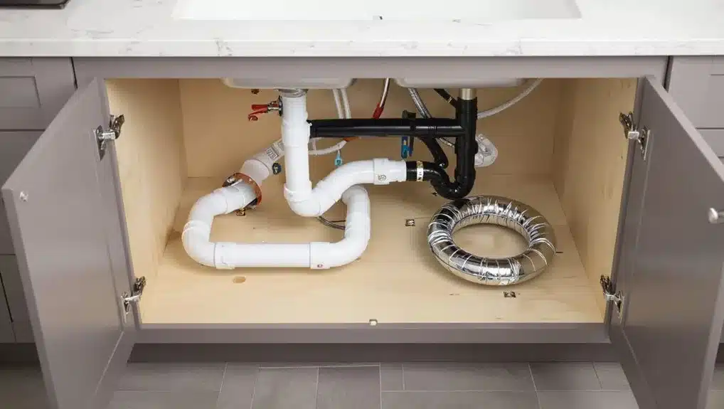 are pipes under my kitchen sink defined as internal plumbing