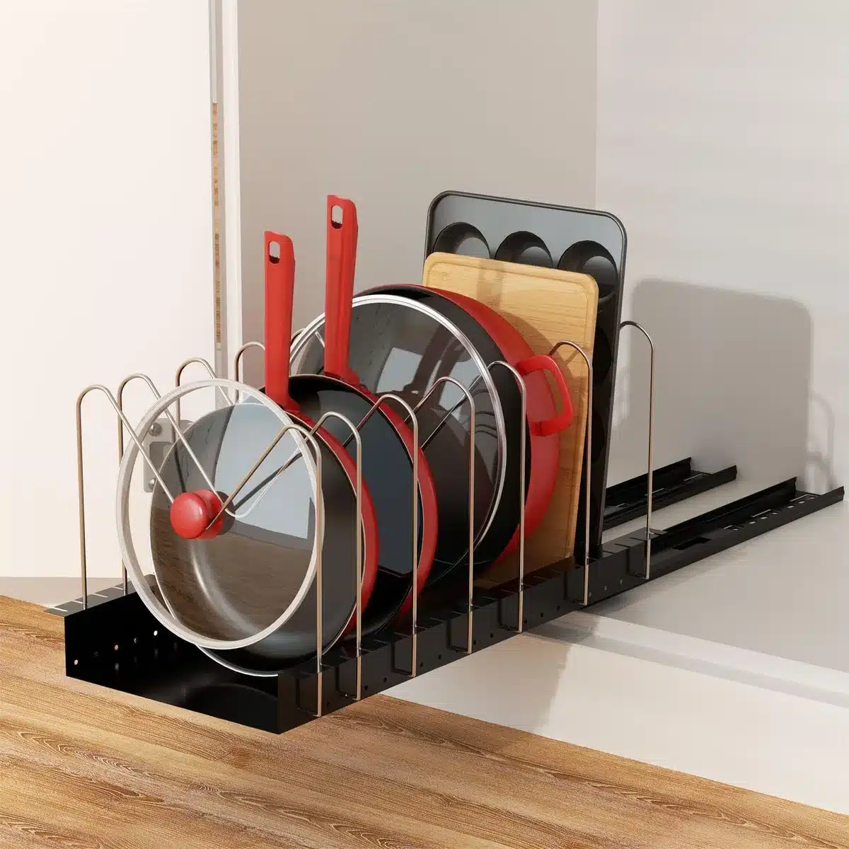 cabinet door-mounted rack