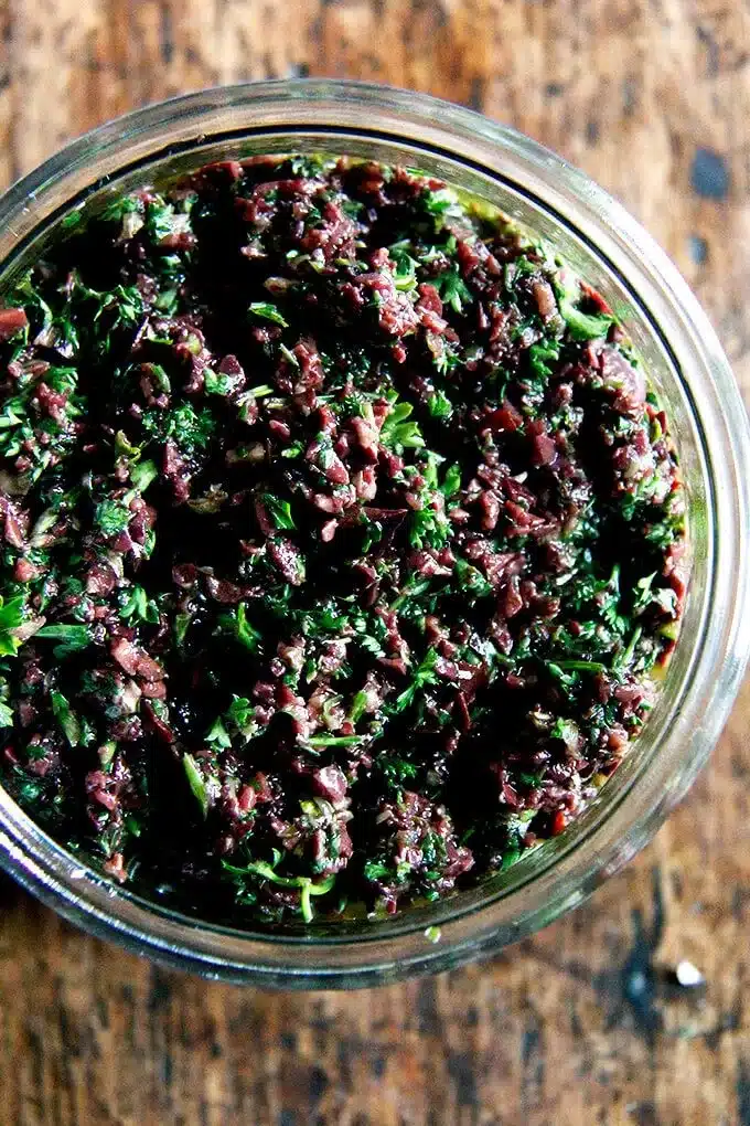 chopped capers in sauce