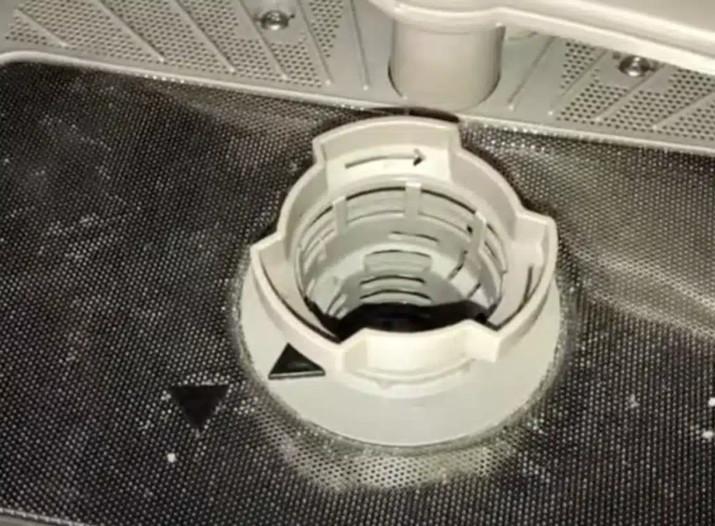 clogged dishwasher filter