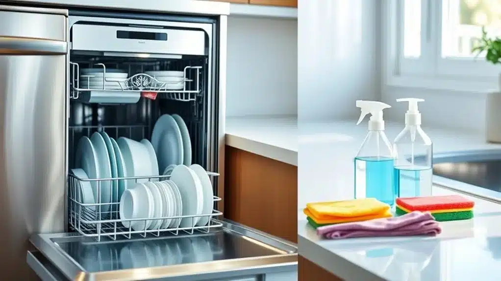 dishwasher interior cleaning process