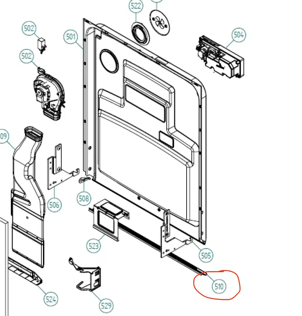 dishwasher rubber gasket inspection