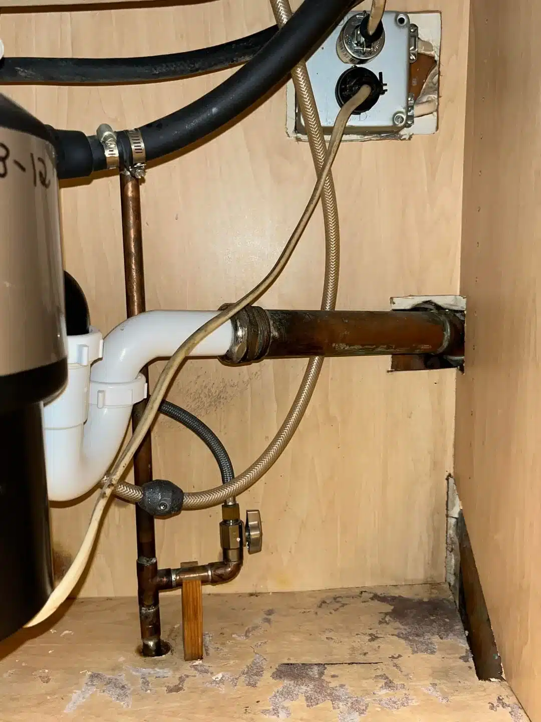 fracked pipe under the sink