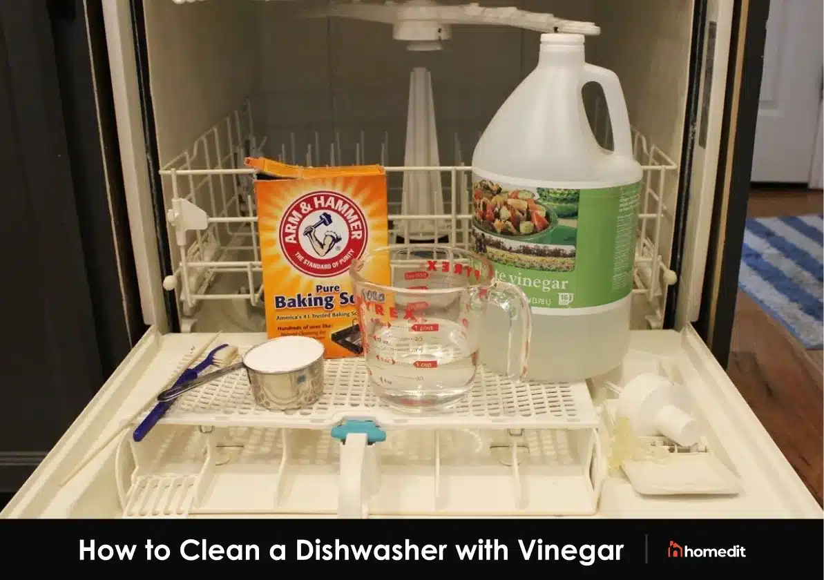 how to clean dishwasher with vinegar and baking soda