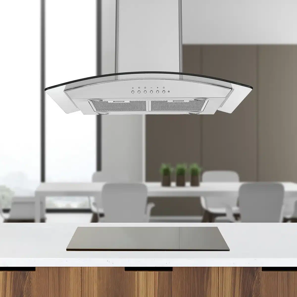 how to take off glass range exhaust hood