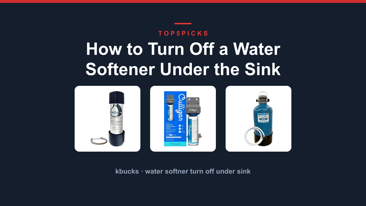 How to Turn Off a Water Softener Under the Sink