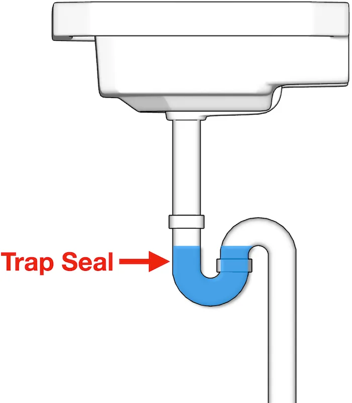 P-trap water seal