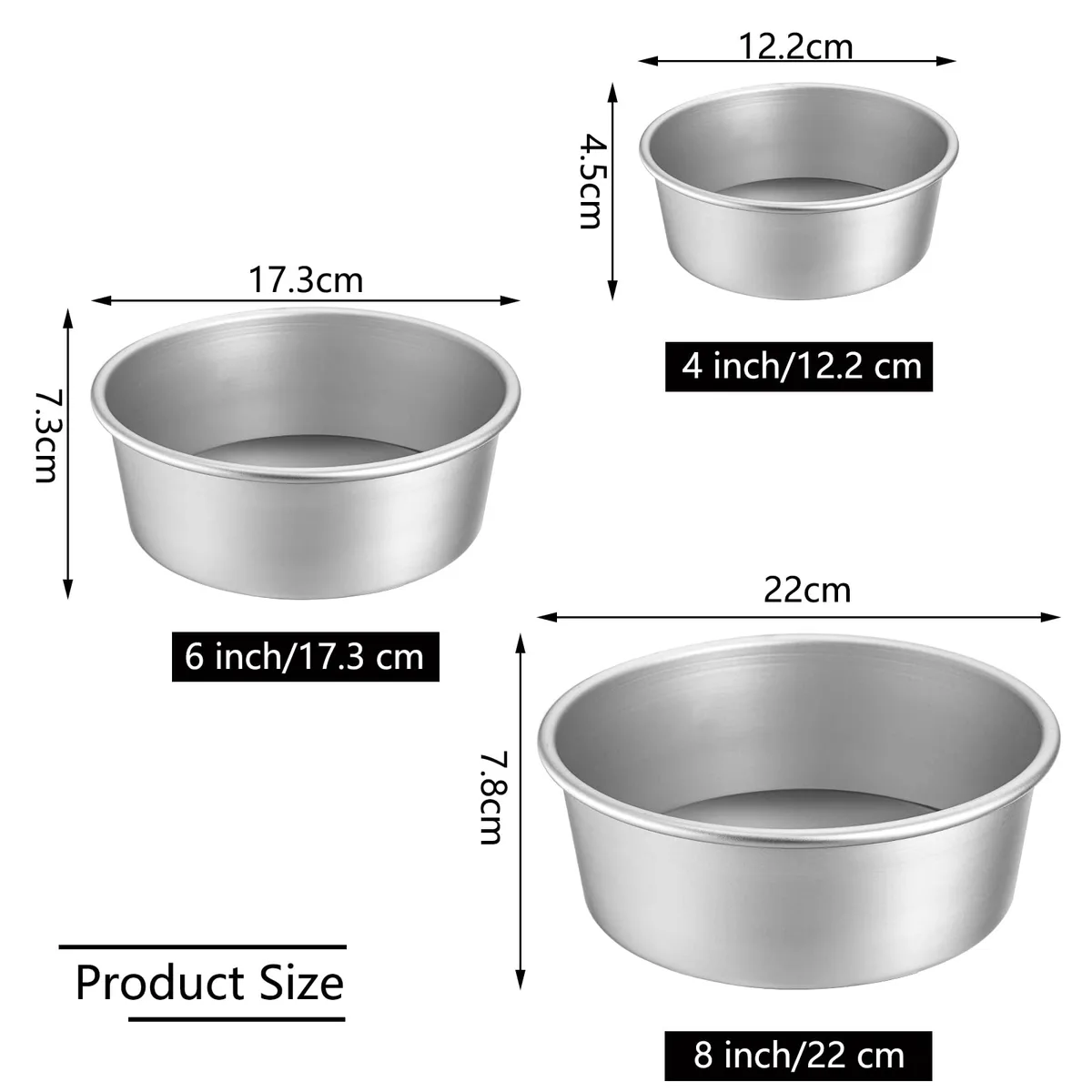 Round cake pans