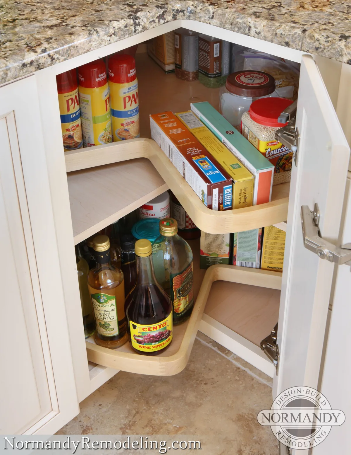 corner cabinet organizer before and after
