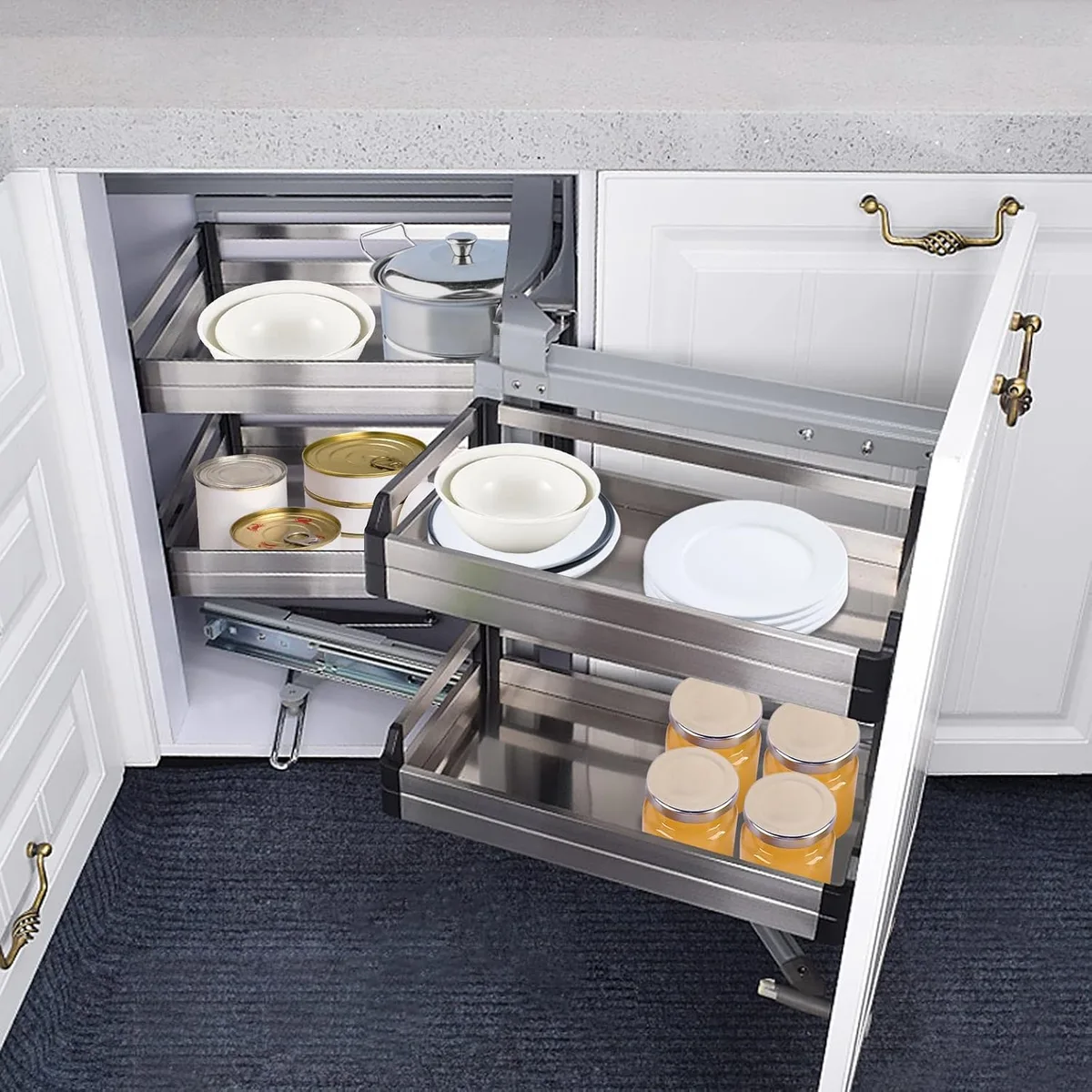 corner cabinet organizer
