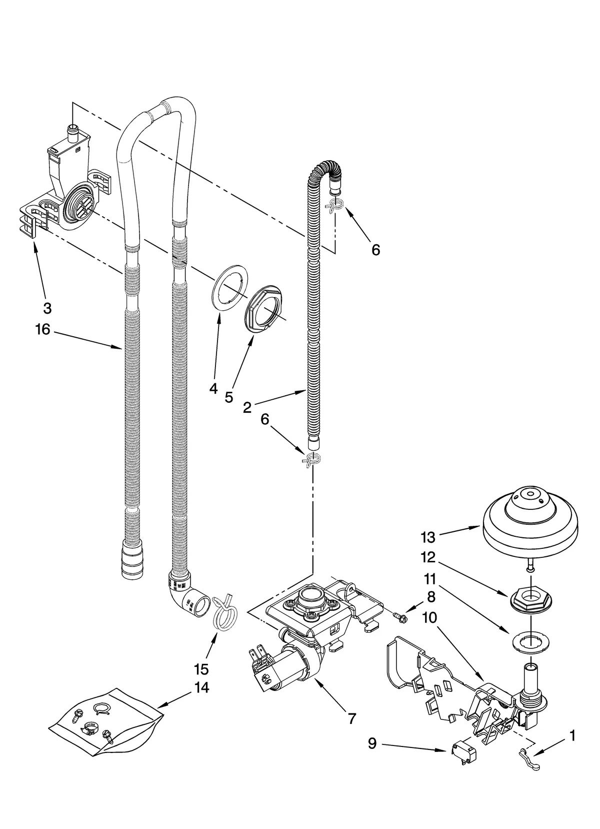Kenmore dishwasher noise diagnostic diagram
